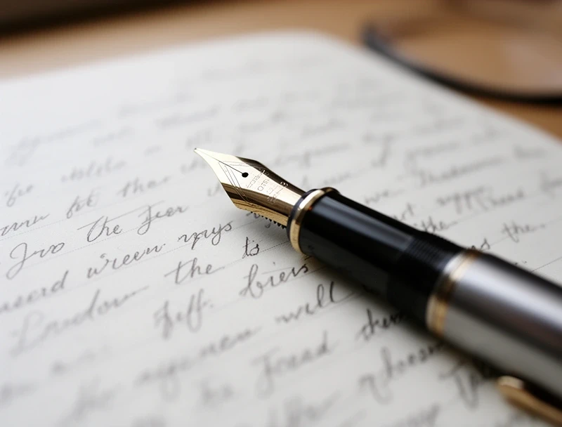 万年筆のクローズアップ