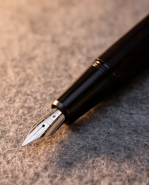 万年筆 黒檀軸